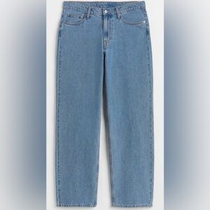 H&M Women Baggy Low Waist Blue Denim Jeans